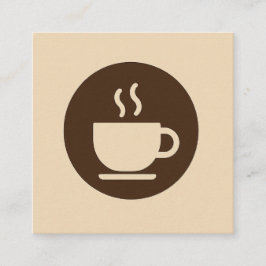 ☕ Modern kaffesäljare - Lojalty och Affärskort Fyrkantigt Visitkort