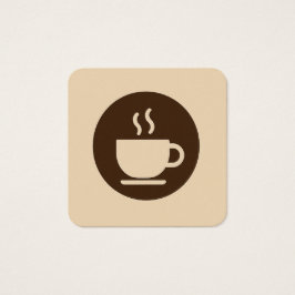 ☕ Modern kaffesäljare - Lojalty och Affärskort Fyrkantigt Visitkort