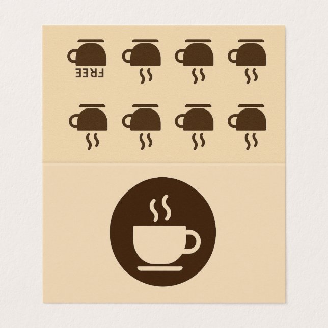 ☕ Modern kaffesäljare - Lojalty och Affärskort Visitkort (Utsida ovikt)