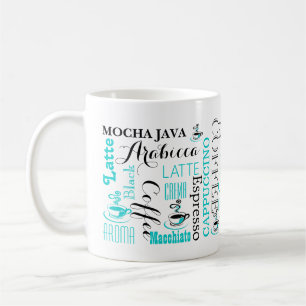 Modern kaffetypografi kaffemugg