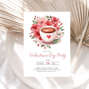 Modern kaffeValentineser Galentines Party Inbjudningar