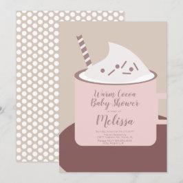 Modern kakao varm choklad mugg baby shower inbjudningar