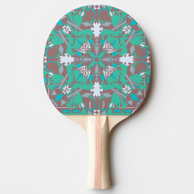 Modern kalejdoskopisk mönster Pingisracket (Framsidan)