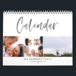 Modern kalender för vattenfärgskript med flera fot<br><div class="desc">Modern kalender för vattenfärgskript med flera foton. perfektens familjekalender för dig själv eller som gåva.</div>