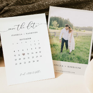 Modern kalender Save the Date Inbjudningar