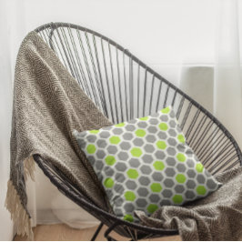 Modern kalk och Grått Geometric Mönster Pillow Kudde