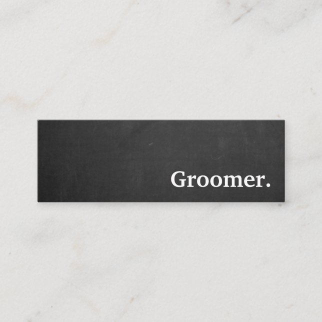 Modern kalkkortsgroomer. slå förmånskort mini visitkort (Framsida)