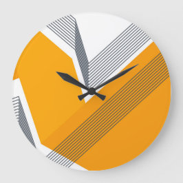 Modern, kall, moderiktig, stads- enkel geometrisk stor klocka