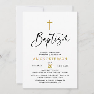 Modern kallelse till Baptism i Firande Inbjudningar
