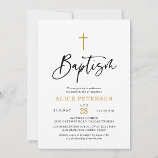 Modern kallelse till Baptism i Firande Inbjudningar