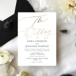 Modern kallelse till bröllopsbjudande i Guld Inbjudningar<br><div class="desc">Enkel Modern kallelse till borgmästarbröllop i Guld för en modern formell eller informell inbjudan till bröllop. Guld Lettering Black and white med imponerande modern kalligrafi. Finare vackra kalligrafi. Bröllop i Faux Foil guld-bokstäver.</div>