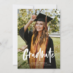 Modern kallelse till fotofoto Studenten i Calligra Inbjudningar