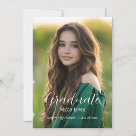 Modern kallelse till fotofoto Studenten i Calligra Inbjudningar