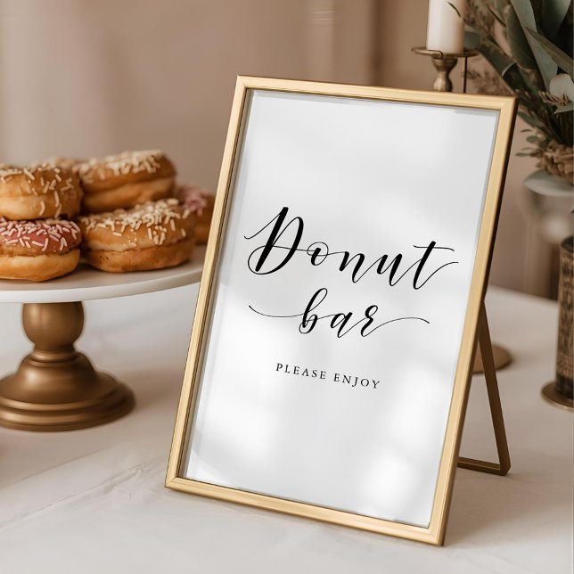 Modern kallgrafi Bröllop Donut Pub-tecken Poster (Skapare uppladdad)