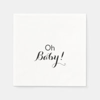 Modern kallgrafi - formal Oh Baby Shower