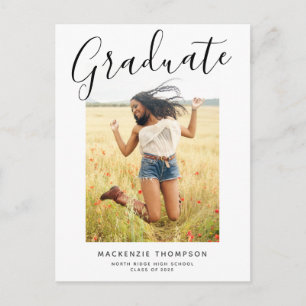 Modern kallgrafi Studenten-meddelande Vykort