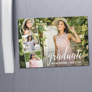 Modern kalligrafi 4 Photo Studenten Magnet Card