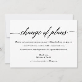 Modern kalligrafi - ändring av Bröllop-kort Spara Datumet