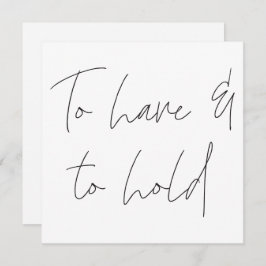 Modern kalligrafi är att ha och att hålla Bröllop Inbjudningar