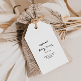 Modern kalligrafi baby shower presentetikett