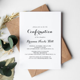 Modern kalligrafi-bekräftelse inbjudningar