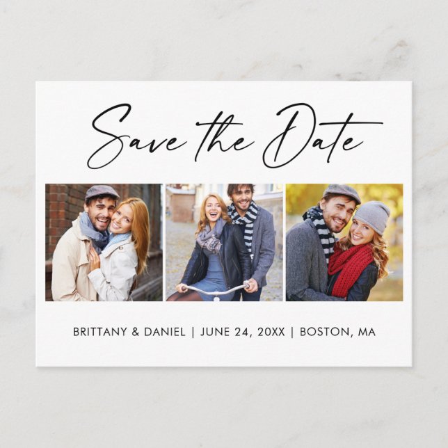 Modern kalligrafi Bläck sparar foto 3 Vykort (Framsida)