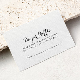 Modern kalligrafi blöja lotteri biljett tilläggskort