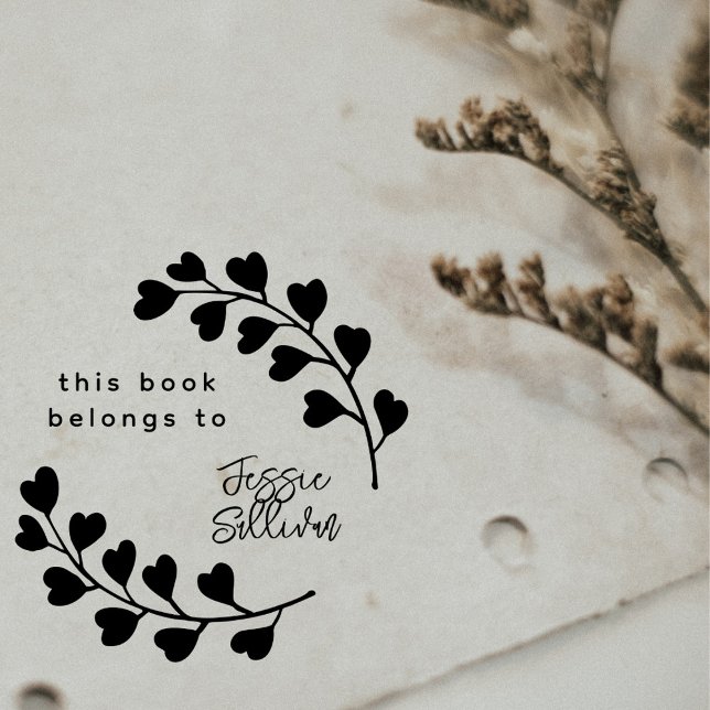 Modern kalligrafi Botaniskt utandningsluft Anpassn Stämpel (Skapare uppladdad)