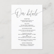 Modern kalligrafi, Bröllop Information E