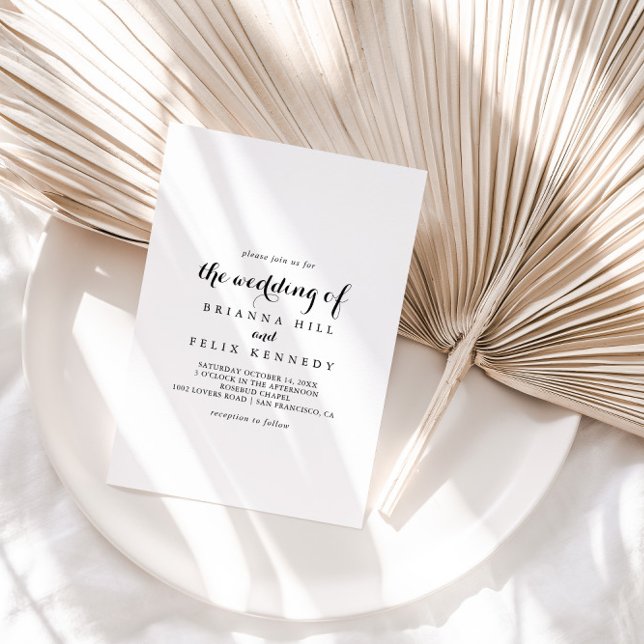 Modern kalligrafi Bröllopet Av Inbjudningar (Skapare uppladdad)