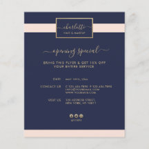 Modern kalligrafi Elegant Guld Rosa & Midnight Blu