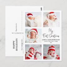 Modern kalligrafi fem foto Min första jul