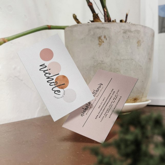 Modern kalligrafi Feminine Makeup Artist Visitkort (Skapare uppladdad)