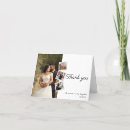 Modern kalligrafi för elegant bröllop - tackkort