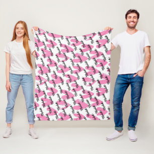 Modern kalligrafi för vattenfärgstext i rosa hjärt fleecefilt
