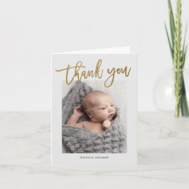 Modern kalligrafi Foto Baby Tack Kort