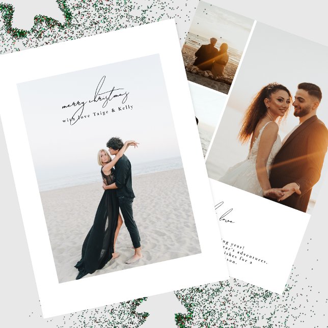 modern kalligrafi foto i ram | god jul julkort (Skapare uppladdad)