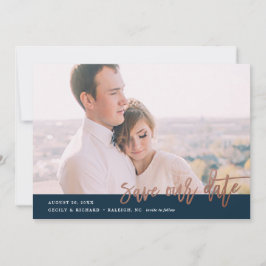 Modern kalligrafi-foto spara datumet