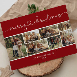 Modern kalligrafi fotokollage God Jul Vykort
