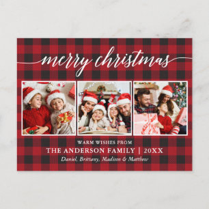 Modern kalligrafi God jul 3 fotopappat Vykort