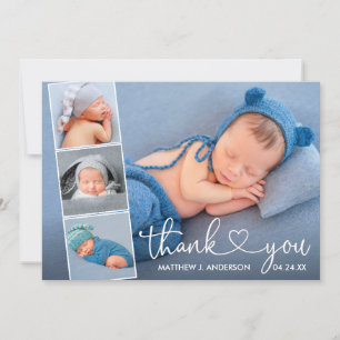 Modern kalligrafi Heart Baby 4 Fotokollage Tack Kort