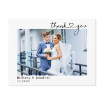 Modern kalligrafi hjärta bröllop tack