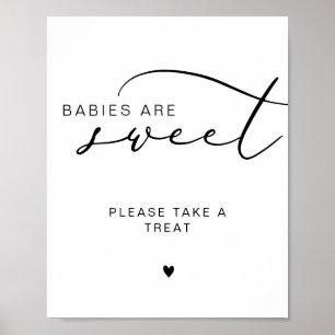 Modern kalligrafi i Spädbarn är en ljuvlig babystö Poster