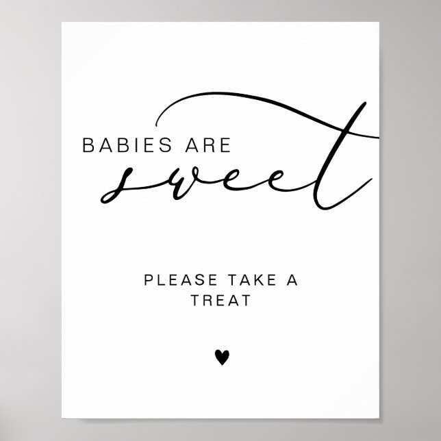 Modern kalligrafi i Spädbarn är en ljuvlig babystö Poster (Framsidan)