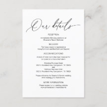 Modern kalligrafi, information om Bröllop en