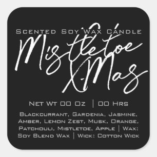 Modern kalligrafi Lettering Svartvit ljus Fyrkantigt Klistermärke