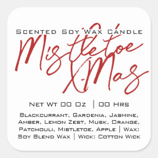 Modern kalligrafi Lettering vit svart ljus Fyrkantigt Klistermärke