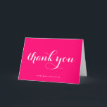 Modern kalligrafi med fetstil, Shock rosa Tack Kort<br><div class="desc">Skicka tack med det här anpassadet tack till ditt kort. Den har modern kalligrafi och enkel typografi i shock rosa. Anpassa genom att lägga till ditt namn eller annan information. Det här kalligrafkortet är perfekt för företag,  bröllop,  möhippor,  babyduschar,  studenten och mycket annat.</div>