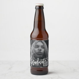 Modern kalligrafi - minimalt Fullt Photo Studenten Ölflaska Etikett