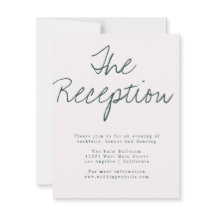 Modern kalligrafi mottagningskort